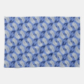 Linge De Cuisine Impression de bloc de poisson - bleu (Horizontal)