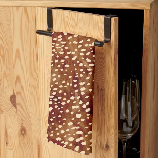 Linge De Cuisine Impression de cerfs aquarelle (Pliage en tiers)
