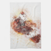 Linge De Cuisine Impression de chien peint (Vertical)