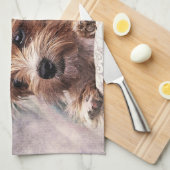 Linge De Cuisine Impression de chien peint (Quart Plié)