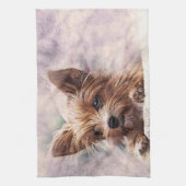 Linge De Cuisine Impression de chien peint (Vertical)