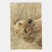 Linge De Cuisine Impression de chien peint (Vertical)