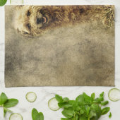 Linge De Cuisine Impression de Chien Peint (Plié)