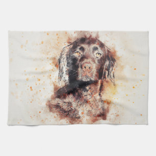 Linge De Cuisine Impression de Chien Peint