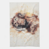 Linge De Cuisine Impression de Chien Peint (Vertical)