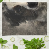 Linge De Cuisine Impression de Chien Peint (Plié)