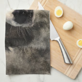 Linge De Cuisine Impression de Chien Peint (Quart Plié)