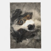 Linge De Cuisine Impression de Chien Peint (Vertical)