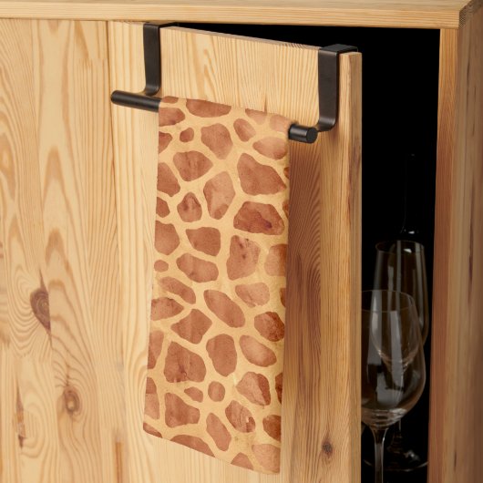 Linge De Cuisine Impression de girafe aquarelle (Pliage en tiers)