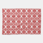 Linge De Cuisine Impression de kimono, blanc et rouge foncé (Horizontal)
