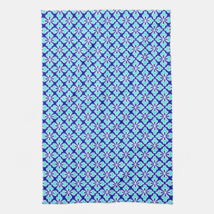 Linge De Cuisine Impression de kimono floral, turquoise et bleu de 