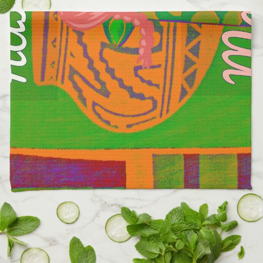 Linge De Cuisine Impression de la Giraffe Hakuna (Plié)