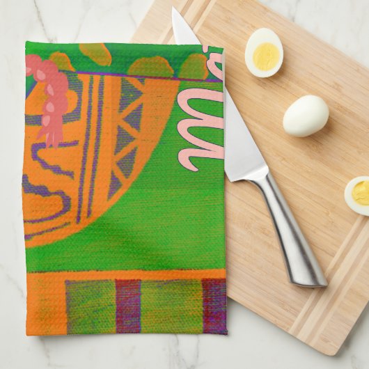 Linge De Cuisine Impression de la Giraffe Hakuna (Quart Plié)