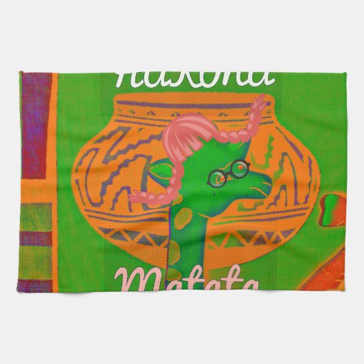 Linge De Cuisine Impression de la Giraffe Hakuna (Horizontal)