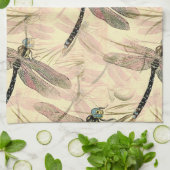 Linge De Cuisine Impression de libellules vintages (Plié)