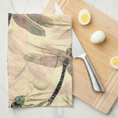 Linge De Cuisine Impression de libellules vintages (Quart Plié)