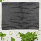Linge De Cuisine Impression de peau de tigre gris (Plié)