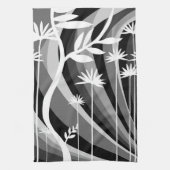 Linge De Cuisine Impression de plante monochrome (Vertical)