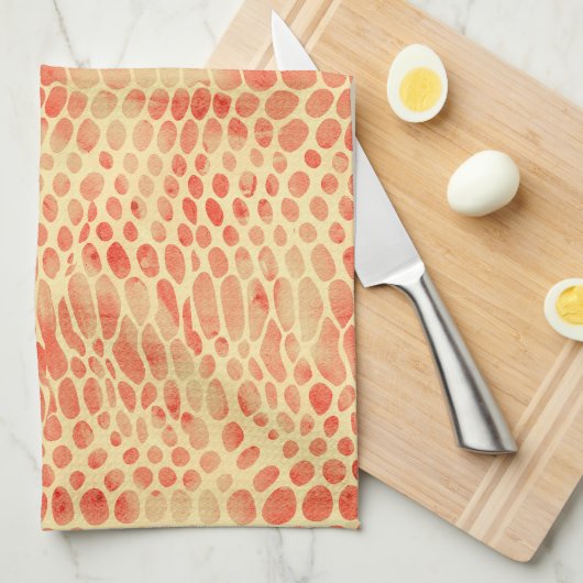 Linge De Cuisine Impression de serpent aquarelle (Quart Plié)