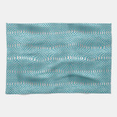 Linge De Cuisine Impression de serpent d'argent bleu turquoise (Horizontal)