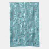 Linge De Cuisine Impression de serpent d'argent bleu turquoise (Vertical)