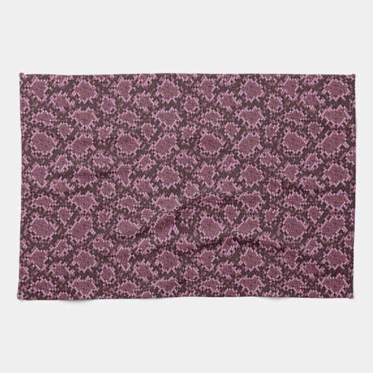 Linge De Cuisine Impression de serpent rose (Horizontal)