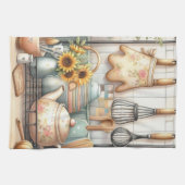 Linge De Cuisine Impression de théière vintage rétro (Horizontal)