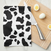Linge De Cuisine Impression de vache noire et blanche (Quart Plié)