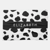 Linge De Cuisine Impression De Vache, Spots De Vache, Noir Et Blanc (Horizontal)