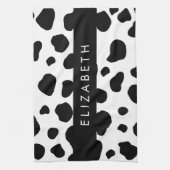 Linge De Cuisine Impression De Vache, Spots De Vache, Noir Et Blanc (Vertical)