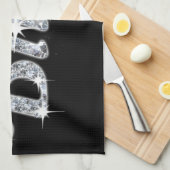 Linge De Cuisine Impression de verre avec design de faux diamant (Quart Plié)