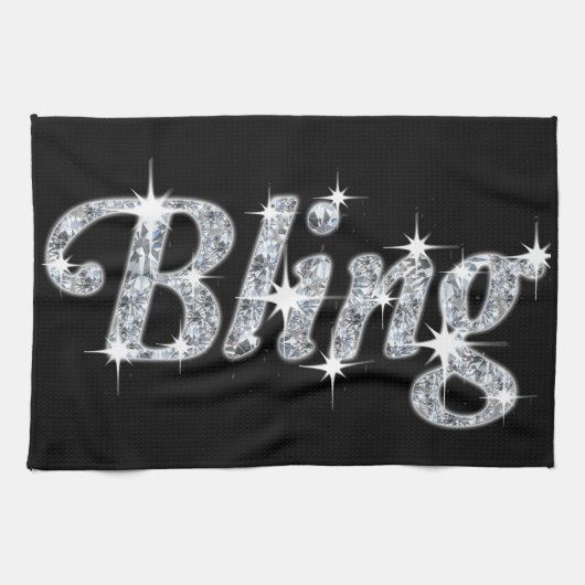 Linge De Cuisine Impression de verre avec design de faux diamant (Horizontal)