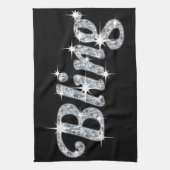 Linge De Cuisine Impression de verre avec design de faux diamant (Vertical)