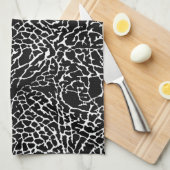 Linge De Cuisine Impression d'éléphant noir et blanc (Quart Plié)