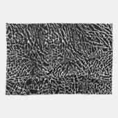 Linge De Cuisine Impression d'éléphant noir et blanc (Horizontal)