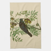 Linge De Cuisine Impression d'oiseau Grackle violet d'Audubon Botan (Vertical)