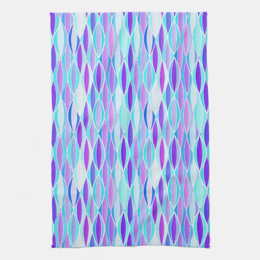 Linge De Cuisine Impression du ruban du milieu du siècle - violet e (Vertical)