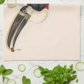 Linge De Cuisine Impression du Toucan de Cuvier : Oiseau Tropical V (Plié)