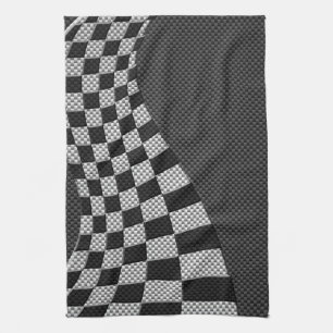 Linge De Cuisine Impression d'un drapeau à drapeau de course en fi