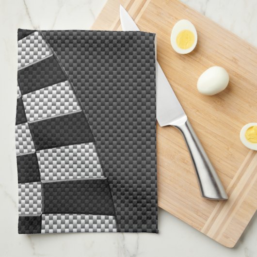 Linge De Cuisine Impression d'un drapeau à drapeau de course en fib (Quart Plié)