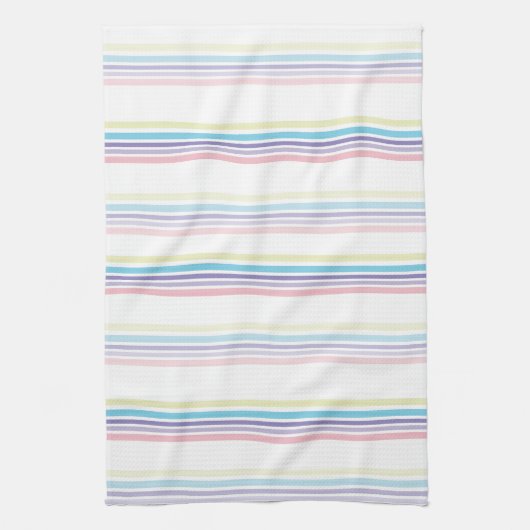 Linge De Cuisine Impression en bande Pastel (Vertical)