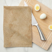 Linge De Cuisine Impression en cuir Tan Chamois (Quart Plié)