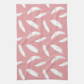 Linge De Cuisine Impression en plumes blanches sur coque rose (Vertical)