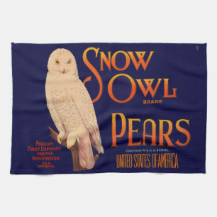 Linge De Cuisine Impression étiquette de la marque Snow Owl des an