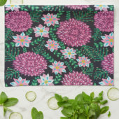 Linge De Cuisine Impression florale rose (Plié)