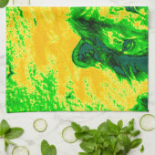 Linge De Cuisine Impression Fluorante Lion Art Vision Night (Plié)