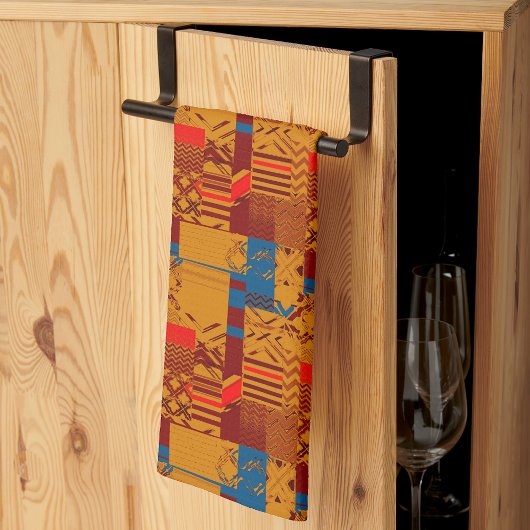 Linge De Cuisine Impression géométrique afrocentrique 