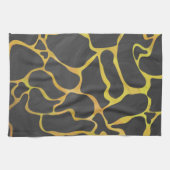 Linge De Cuisine Impression Giraffe noir et jaune (Horizontal)