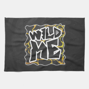 Linge De Cuisine Impression Giraffe noir et jaune