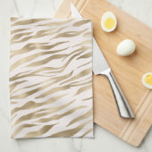 Linge De Cuisine Impression Gold Zebra (Quart Plié)